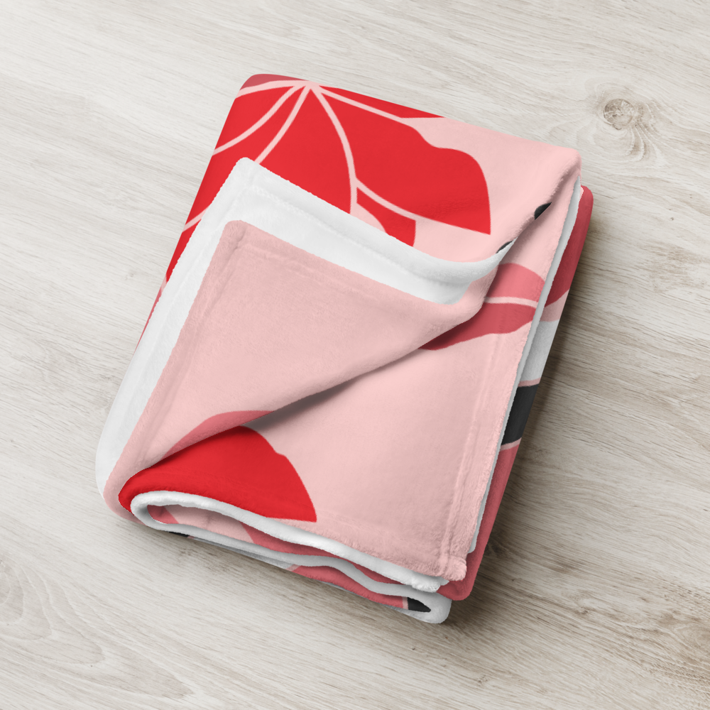 Pink Petals Throw Blanket