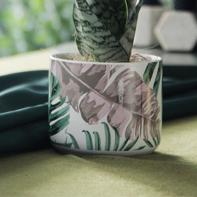 Modern Patterned Ceramic Planter