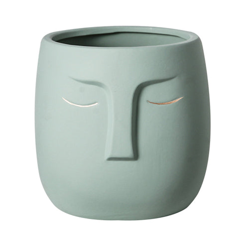 Modern Ceramic Face Vase