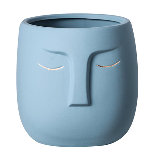 Modern Ceramic Face Vase