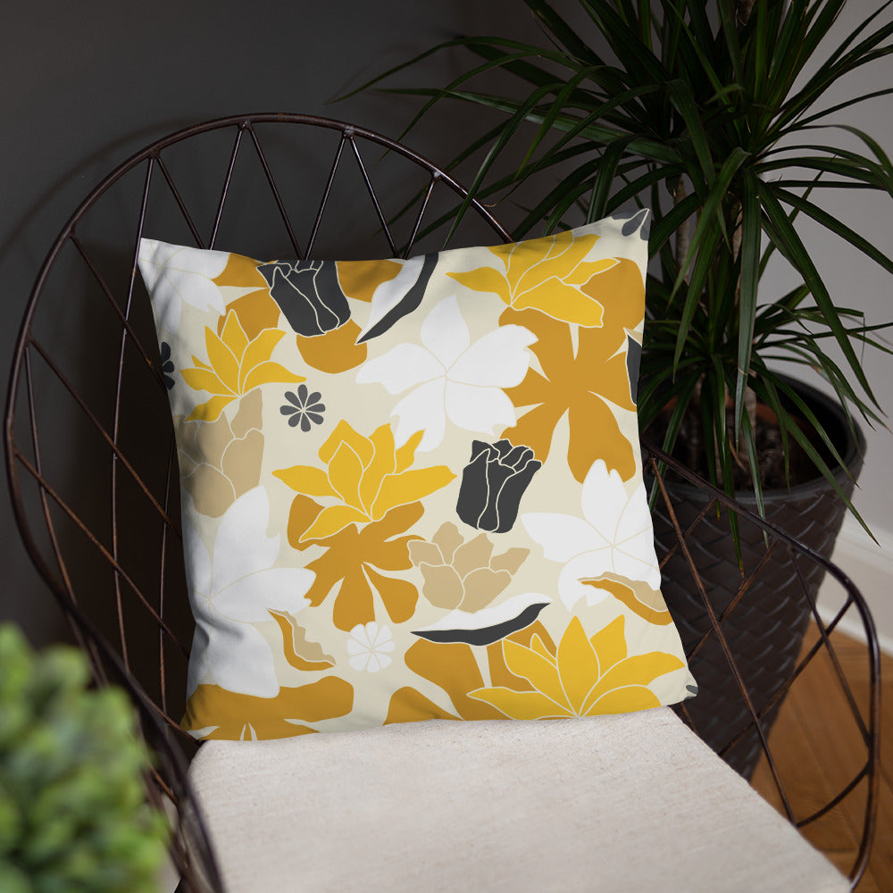 Golden Garden Throw Pillow