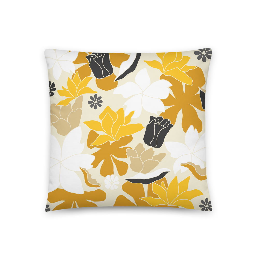 Golden Garden Throw Pillow