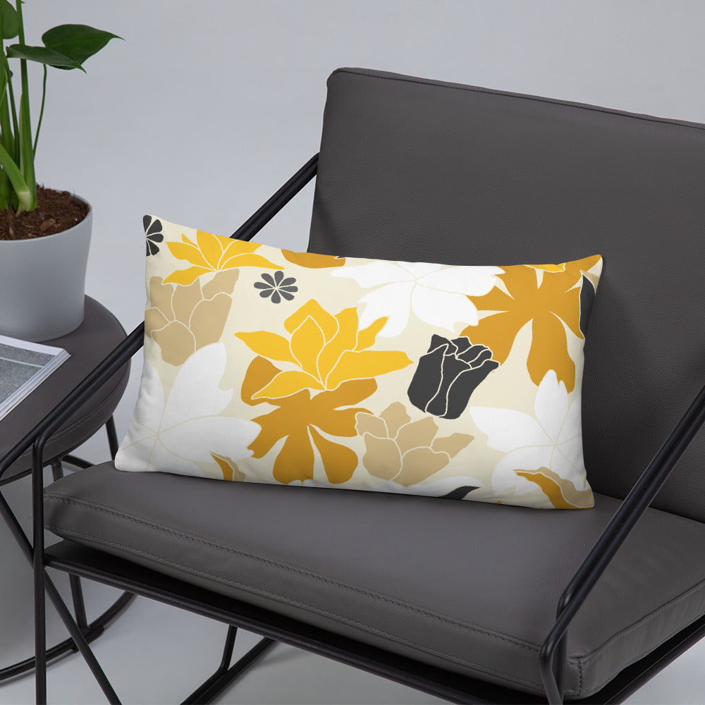 Golden Garden Throw Pillow