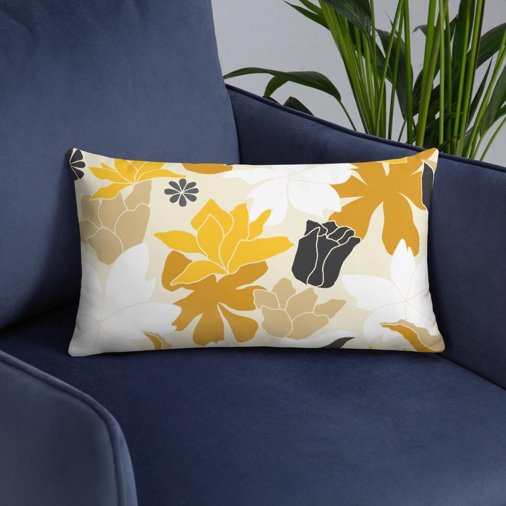 Golden Garden Throw Pillow