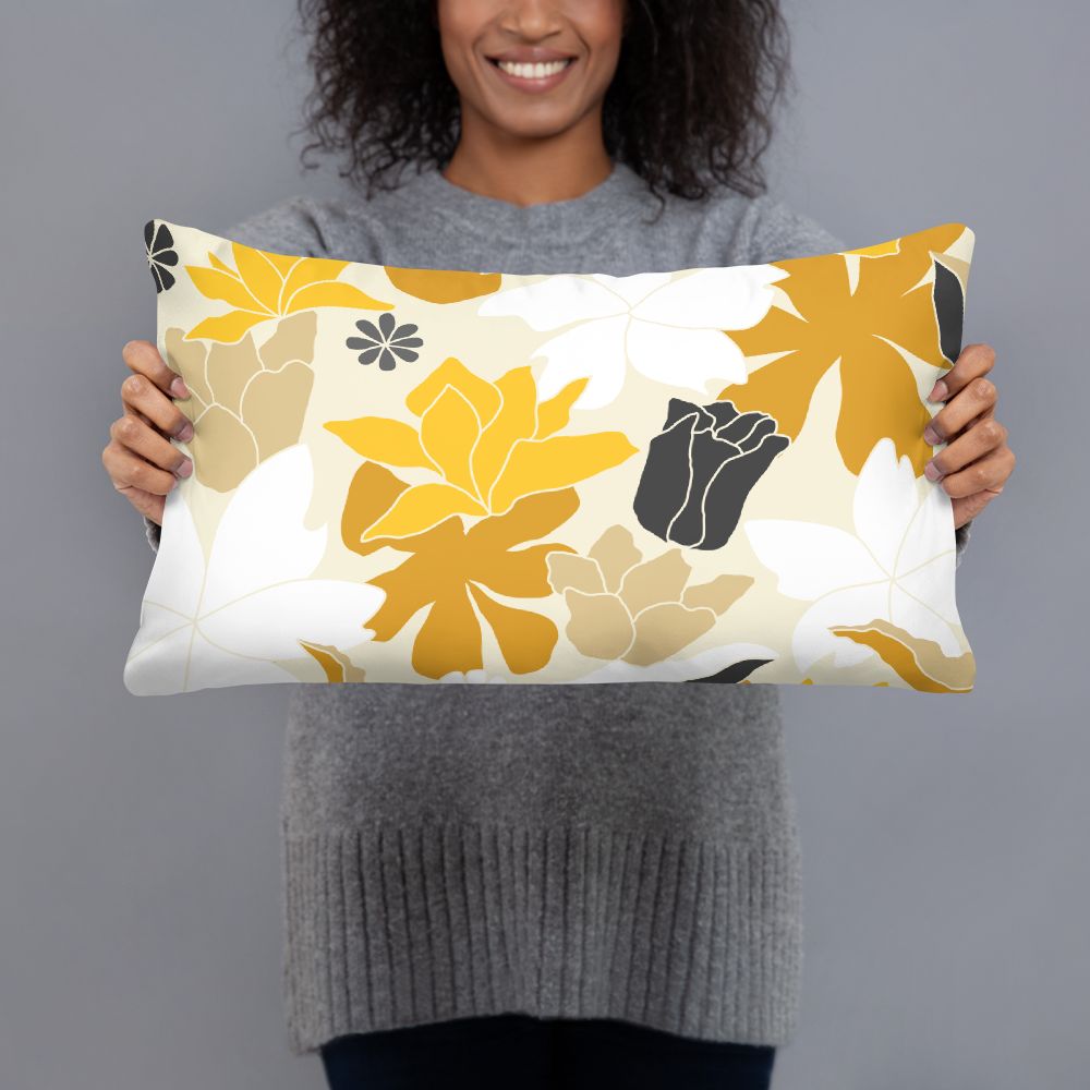 Golden Garden Throw Pillow