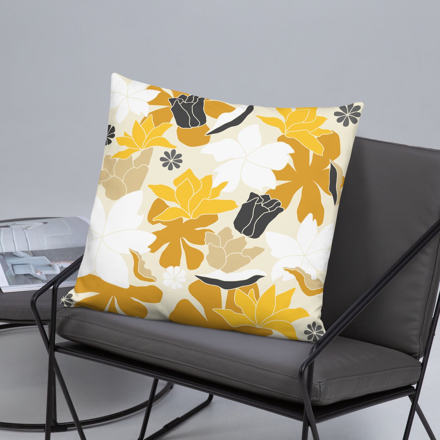 Golden Garden Throw Pillow