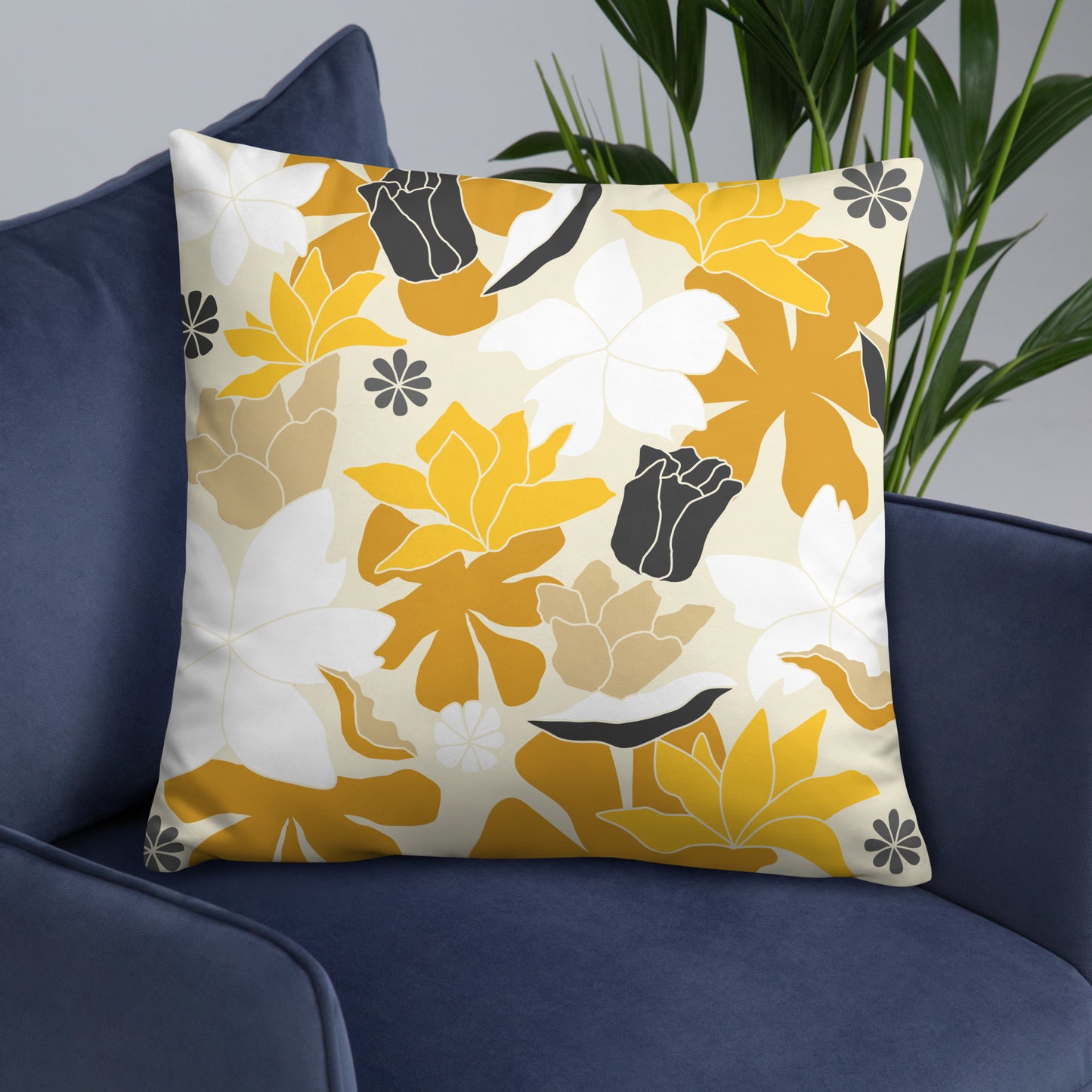 Golden Garden Throw Pillow