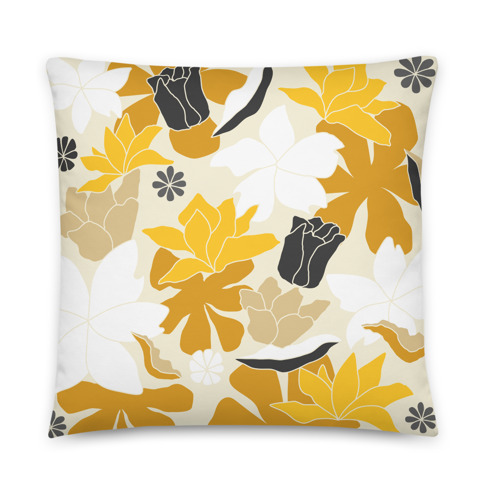 Golden Garden Throw Pillow