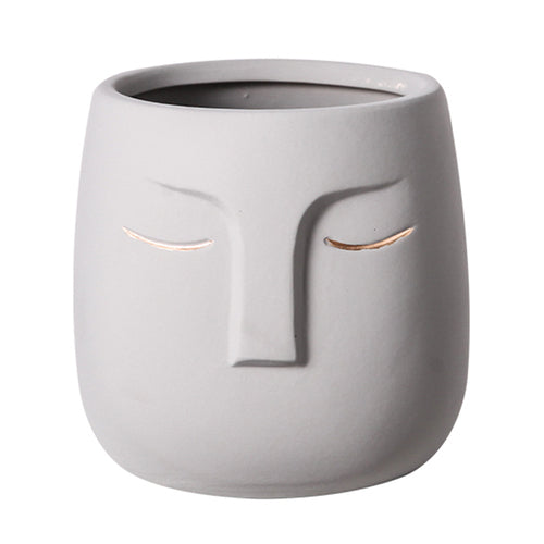 Modern Ceramic Face Vase