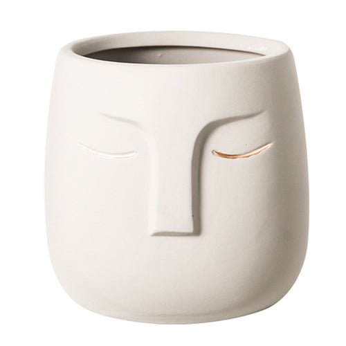 Modern Ceramic Face Vase