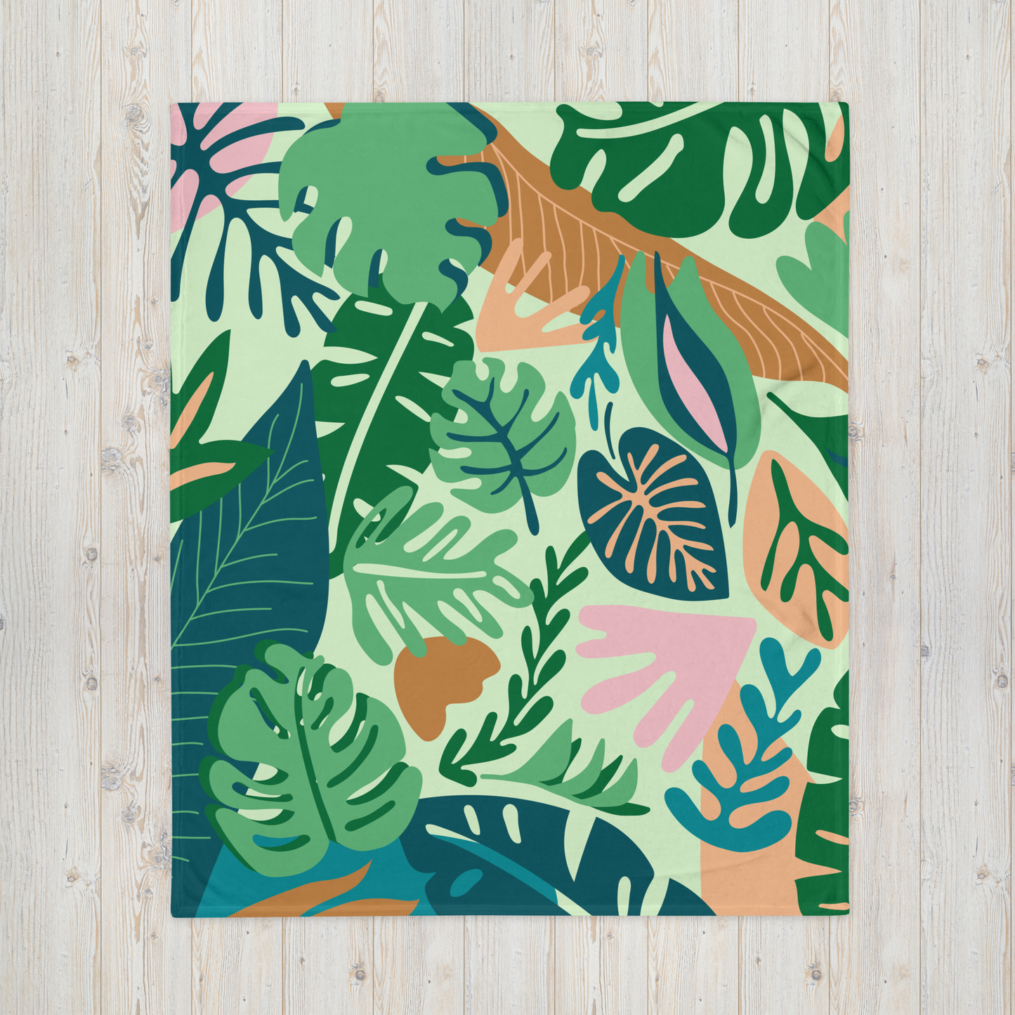 Jungle Blooms Throw Blanket