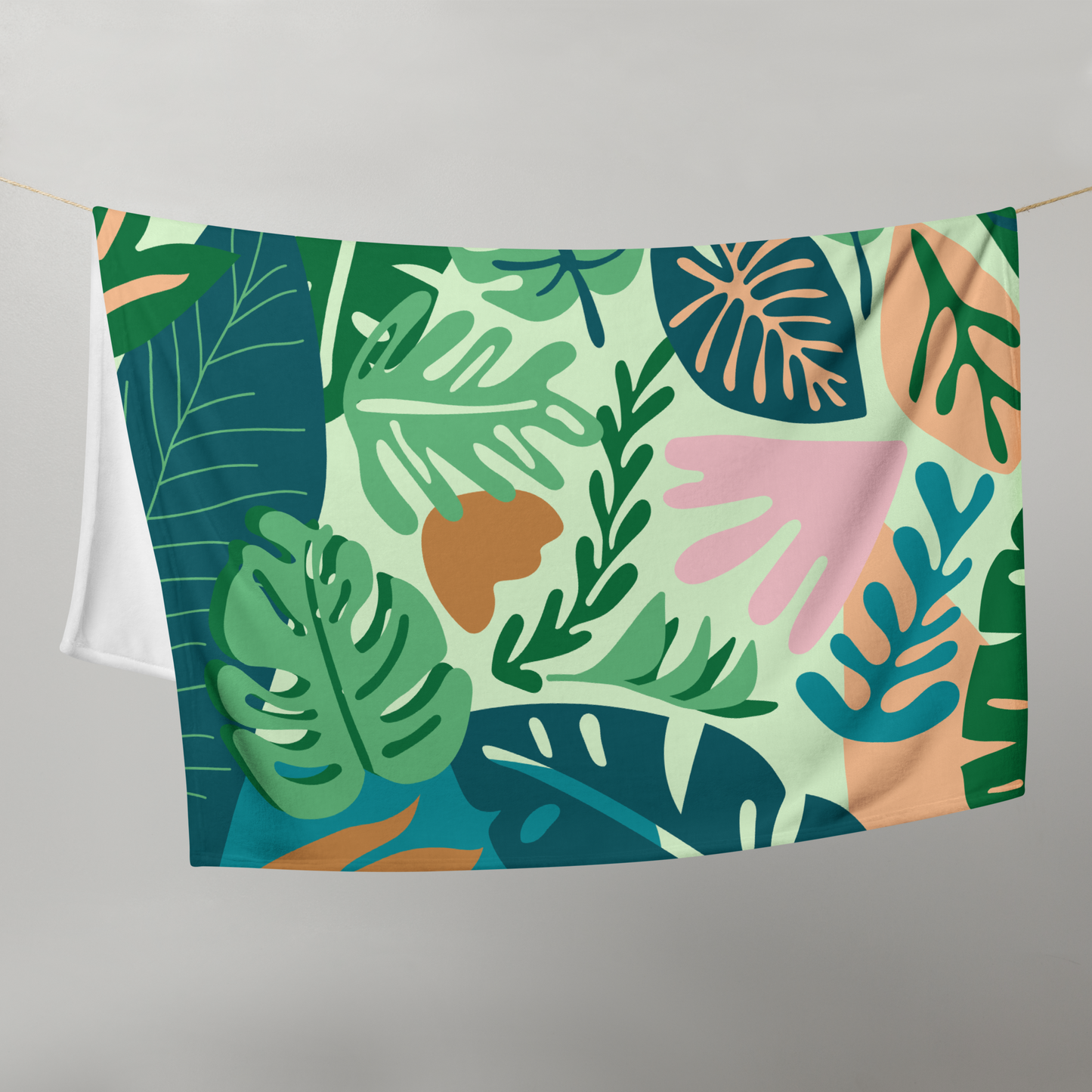 Jungle Blooms Throw Blanket