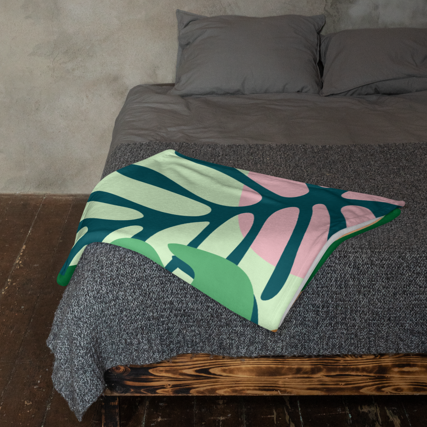 Jungle Blooms Throw Blanket