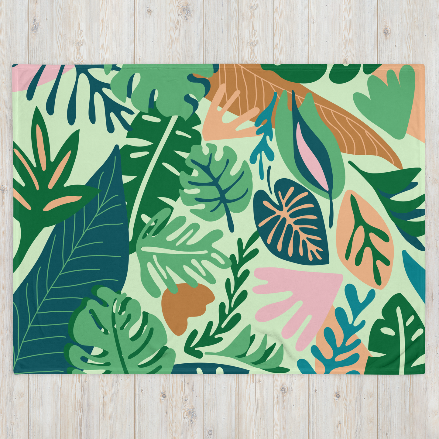 Jungle Blooms Throw Blanket