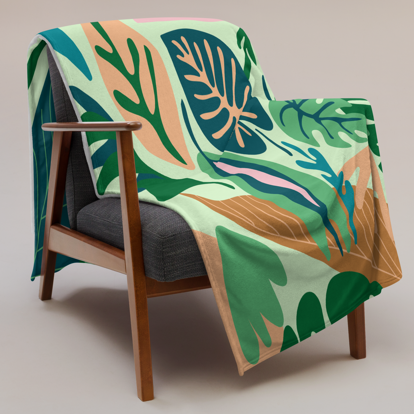 Jungle Blooms Throw Blanket