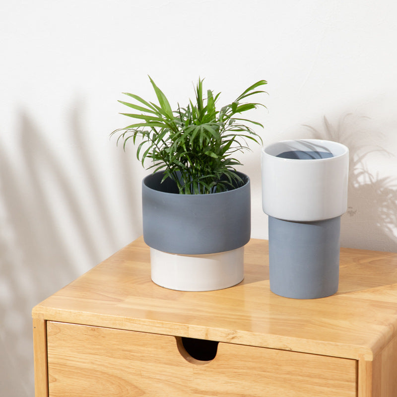 Nordic Stacked Ceramic Planter