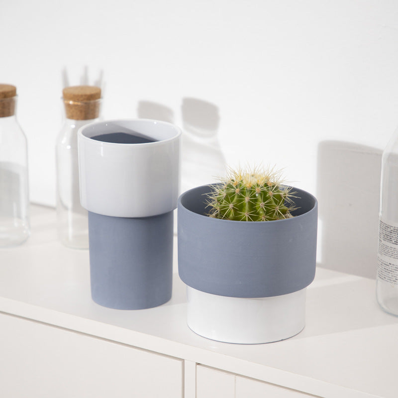 Nordic Stacked Ceramic Planter