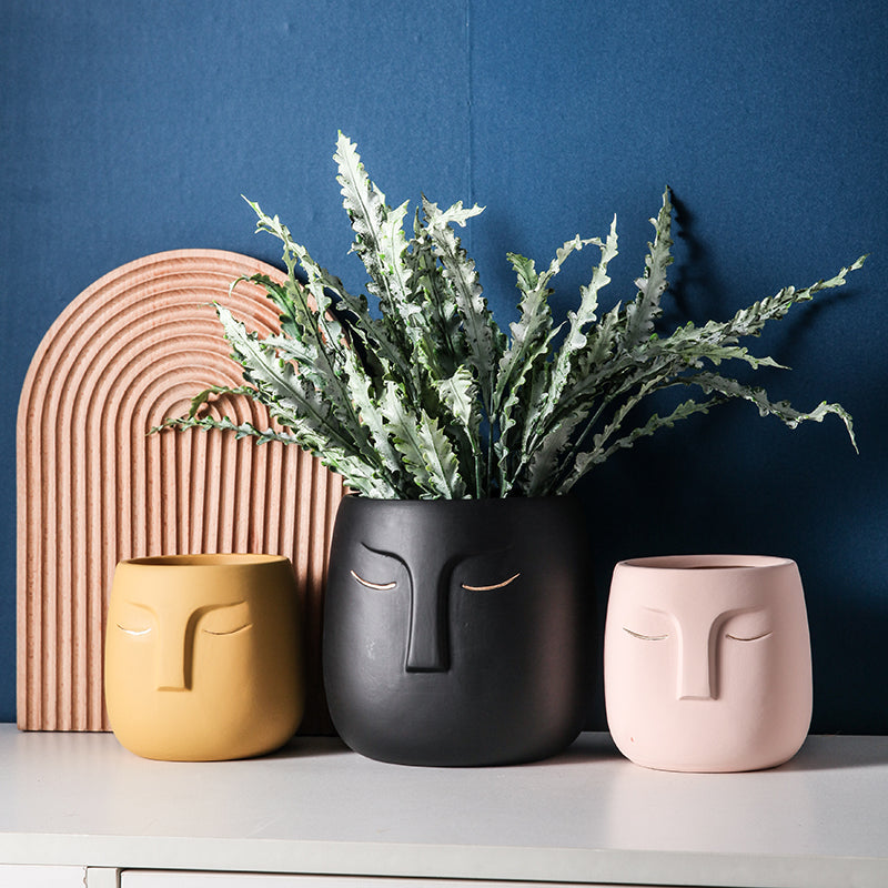 Modern Ceramic Face Vase