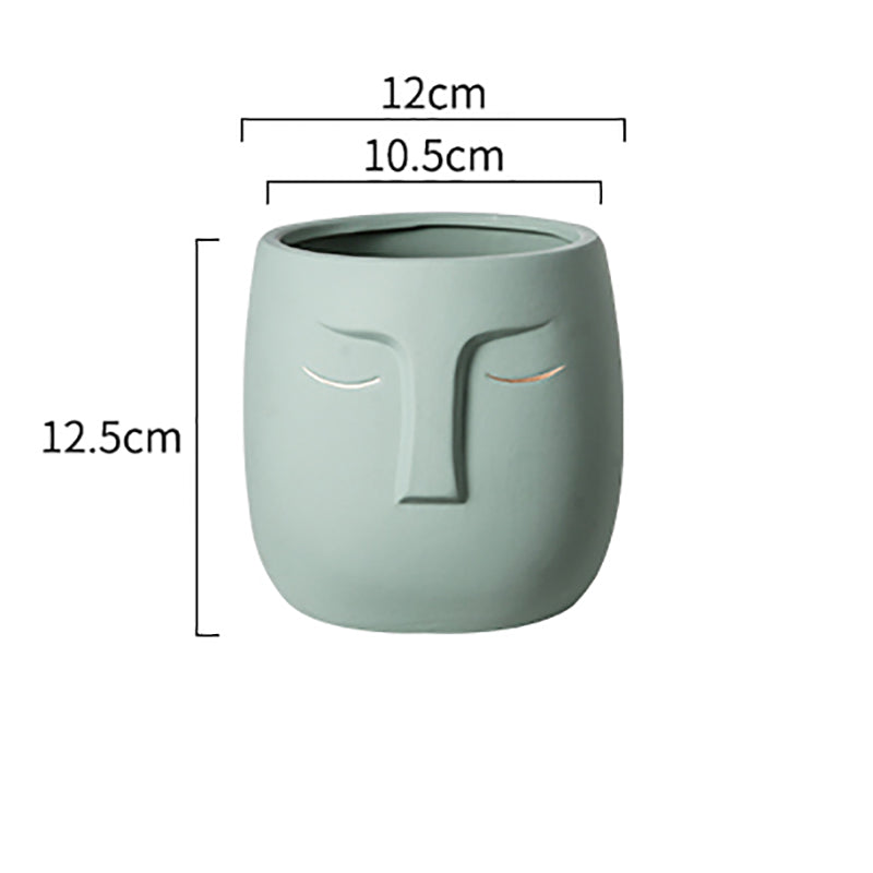 Modern Ceramic Face Vase