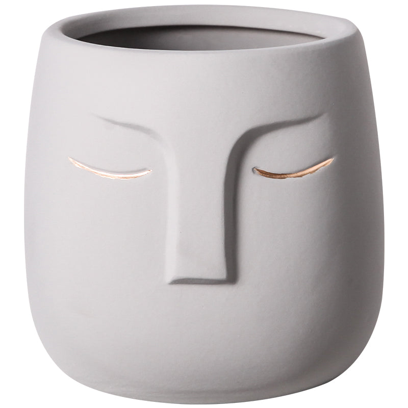 Modern Ceramic Face Vase