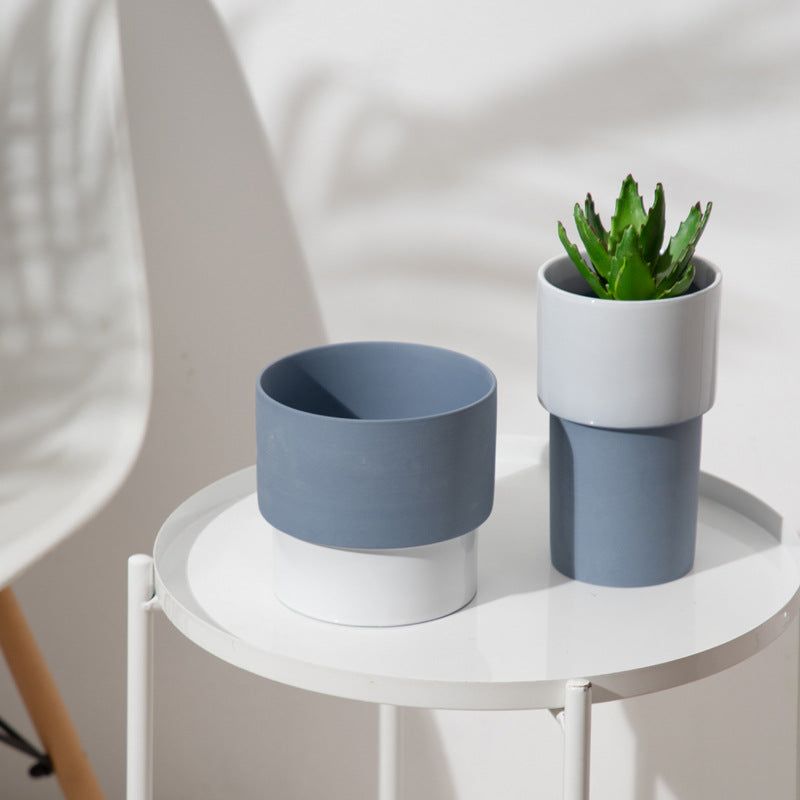 Nordic Stacked Ceramic Planter